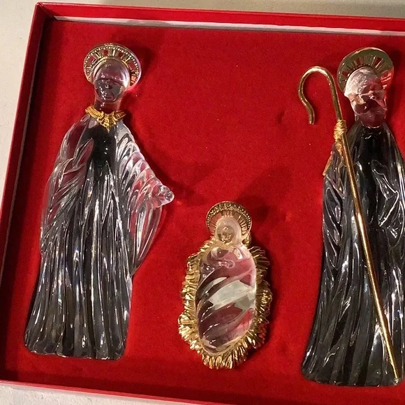 Gorham Crystal Nativity Holy Family